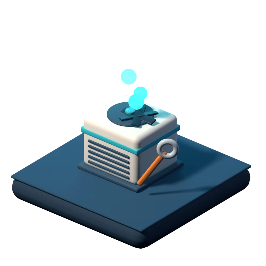 3D air-conditioning unit with a wrench